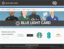Tablet Screenshot of bluelightcard.co.uk